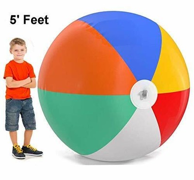 Giant Inflatable Beach Balls 5 Feet Pool Ball Summer Parties And 60 Inch Tall 819116020891 | eBay