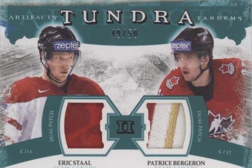 2011-12 Upper Deck Artifacts - Eric Staal Patrice Bergeron #TT2-SB