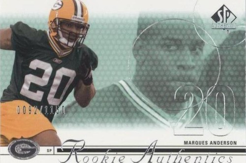2002 SP Authentic Marques Anderson #184