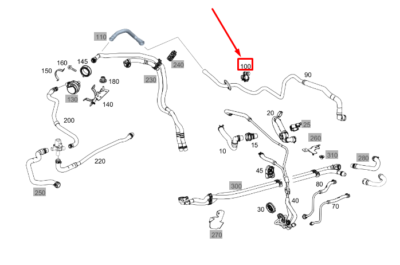 MB GLE W167 Heating Water Return Line Fastener LHD A0009959100 NEW  