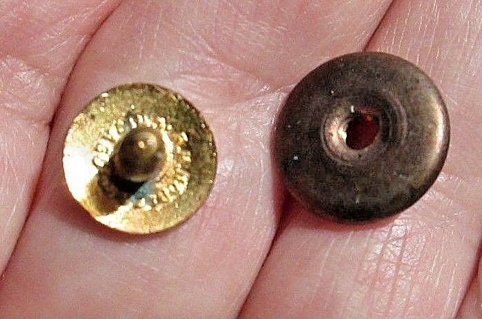 ANTIQUE BLUE & WHITE ENAMEL PTA CLASP BACK PIN BADGE DATED 1911 FH NOBLE & CO