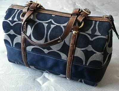 バッグ Coach Denim Tonal Signature Satchel Bag $_1.JPG?set_id=880000500F