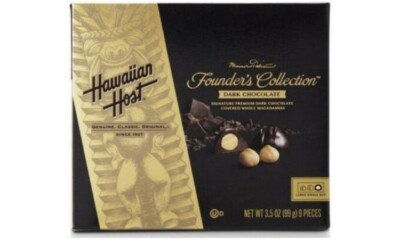 hawaiian host founders Collection Dark Chocolate Macs 3.5 Oz (pack Of 4 Boxes)
