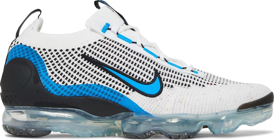 

Мужские кроссовки Nike Air Vapormax 2021 FK Flyknit White Photo Blue Black DM0025-100 11, Белый, Nike Air VaporMax 2021