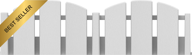 No-Dig Landscape Edging 15ft White Adirondack Wood-Look Garden Fence