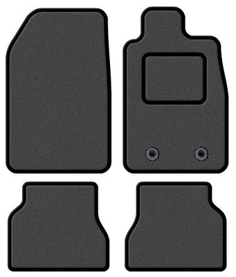GREY TAILORED CAR MATS WITH BLACK TRIM FITS VW SCIROCCO 2008 ONWARDS