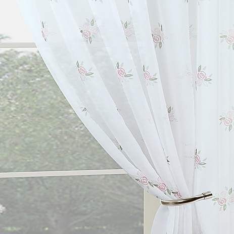 Dunelm Candy Rose Voile Panel Curtain In Ashton Under Lyne