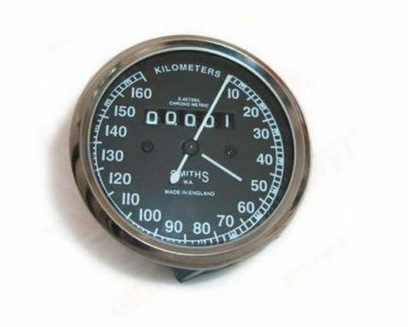 Fits Norton Royal Enfield BSA Triumph Replica Smiths Speedo 160 Kph Suitable 