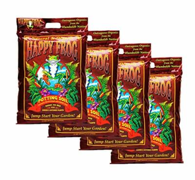 FoxFarm Happy Frog Nutrient Rich Potting Soil, 12 quart bag (Pack of 4)