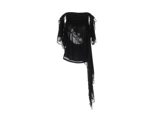 Pre-owned Givenchy 1595$ Auth Reversible Asymmetrical Top, Black, Fr 36