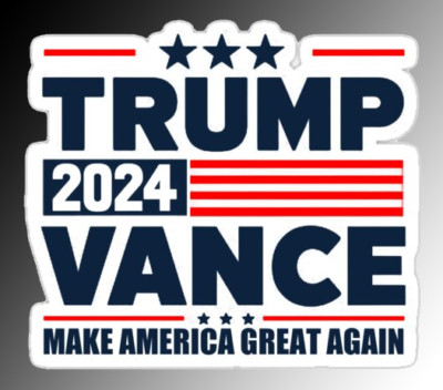 Donald Trump J.D. Vance Maga 2024 Premium Vinyl Decal Sticker