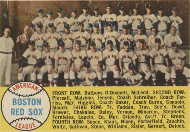 1958 Topps - Fifth Series Checklist #312 Boston Red Sox for sale online ...