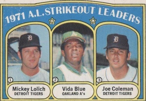 1972 O-Pee-Chee - Joe Coleman Mickey Lolich Vida Blue #96