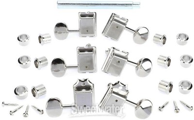 Gotoh SD91 Tuners - 6-in-line Nickel with Metal Buttons