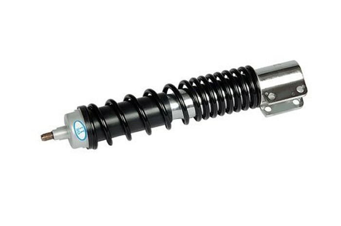 VESPA UPRATED CHROME BLACK FRONT SHOCKER ESCORTS PX/T5/LML/DISC  