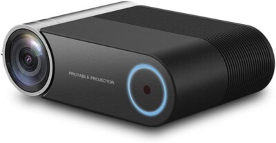 4K Full HD 1080P LED Projector YG420 1280x720 2400LM Mini LED Projector (Bla