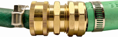 Brass Garden Hose Adapter Male To Male Quick Connector 2 Pack 3/4 Inch NEW