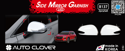 Side Mirror Cover Chrome Molding **LED** 2Pcs B137 for Hyundai SantaFe 2019~2020