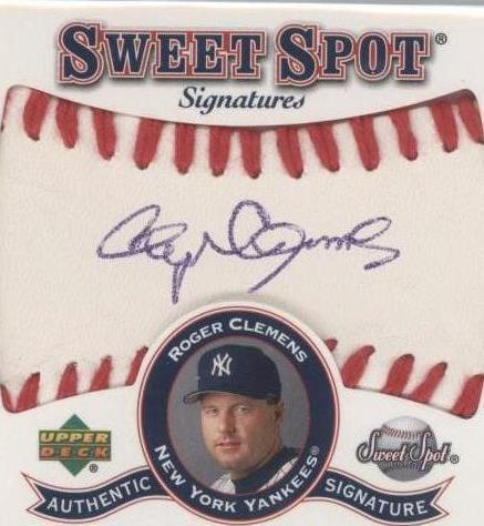2001 Upper Deck Sweet Spot - Roger Clemens #S-RC