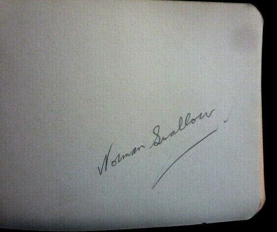 British Film Producer Norman Swallow  Original Autograph Page  12x10 Cm 1940s 