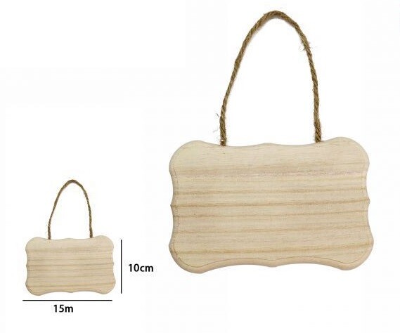 Decorazione In Legno Naturale Decoupage Da Appendere Con Corda Insegna dfh