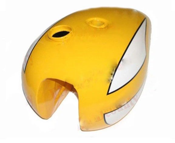 Fits Triumph T140 Petrol Gas Fuel Tank Yellow Cream White Painted Repro  