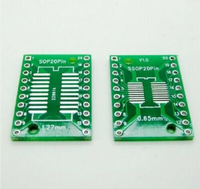 5pcs SOP20 SSOP20 TSSOP20 to DIP20 PCB SMD DIP/Adapter plate Pitch 0.65/1.27mm