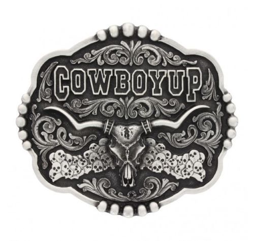 Vintage Y2K Oakley Gray Leather Belt Skull Buckle Rare NEW WITH