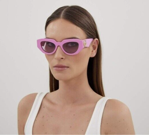 Pre-owned Gucci Gg1421s 004 Pink Pink Magenta Cat Eye Women Sunglasses Gg 1421s