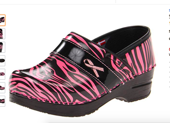 Sanita Signature Professional Liv Clogs - Women's Size 5.5/6, Black/Pink