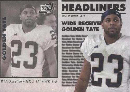 2010 Press Pass Portrait Edition Golden Tate #HL-20