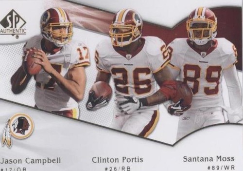2009 SP Authentic Clinton Portis Jason Campbell Santana Moss #169