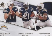 2009 SP Authentic Antonio Gates LaDainian Tomlinson Philip Rivers #181