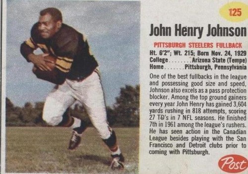 1962 Post John Henry Johnson #125