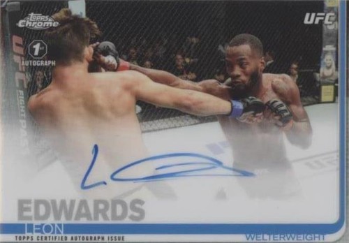 2019 Topps Chrome UFC - Leon Edwards #FA-LE