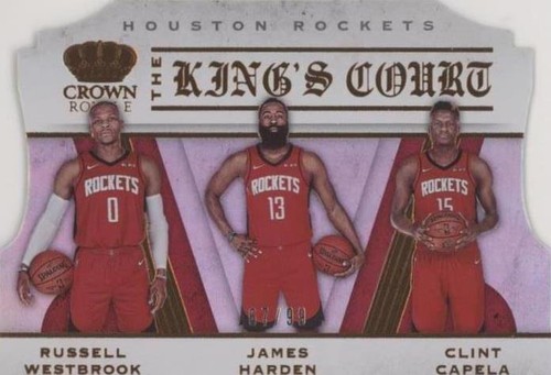 2019-20 Panini Crown Royale - Clint Capela/Russell Westbrook/James Harden #12