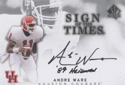2012 SP Authentic Andre Ware #ST-AW