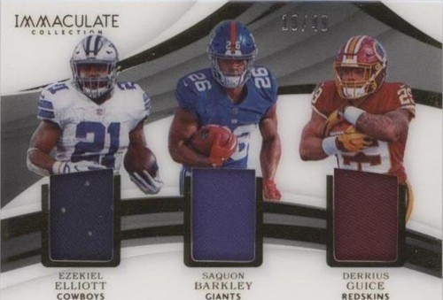 2018 Panini Immaculate Collection Derrius Guice Ezekiel Elliott Saquon Barkley #TR-8