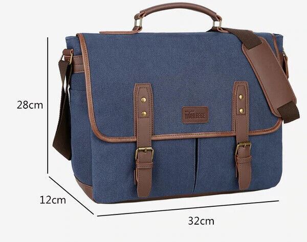 THE WOHLBEGE DOUBLE FRONT TIE BUSINESS Laptop Bag Messenger Shoulder Office Bag