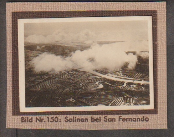 Germany 1932's salt pans Fernando view from Zeppplin  Ciggarette card
