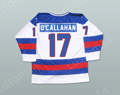 Custom JACK O'CALLAHAN 1980 MIRACLE ON ICE TEAM USA 17 HOCKEY JERSEY Stitched