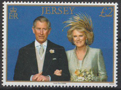 Jersey. Timbre ★★ 1er anniversaire du mariage de Charles et Camilla - 2006 ==