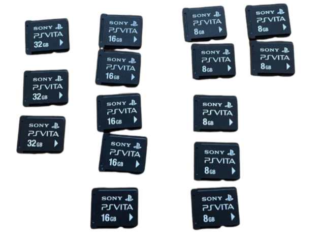 SONY psvita PCH 2000 memory card 32GB x 3 16GB x 5 8GB x 7