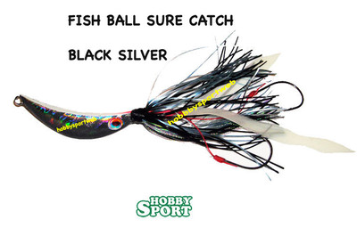 KABURA SURE CATCH FISHBALL 85 GR  NERO ARGENTO PESCA BARCA MARE DENTICE
