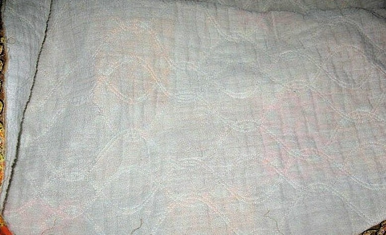 VTG 70'S Paisley Patchwork Print Quilted SALVAGED Fabric Orange Brown 34