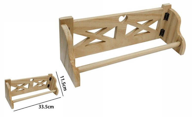 PortaRotolo Parete Carta Cucina Rotolo Scottex Legno Naturale dfh