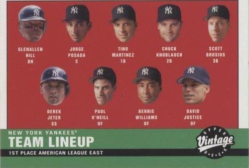 2001 Upper Deck Vintage - Bernie Williams Chuck Knoblauch David Justice #161