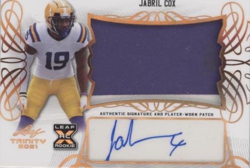 2021 Leaf Trinity Jabril Cox #PA-JC1