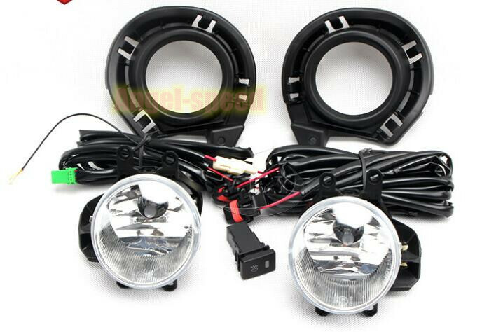 1/set Bumper Fog Light w/Bulb Switch Wire Bezel For 2016-17 Toyota