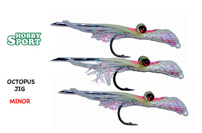 EMULATORE MINOR OCTOPUS SEPPIA CON AMO   1/8 OZ   cod.5700711 PESCA MARE BARCA